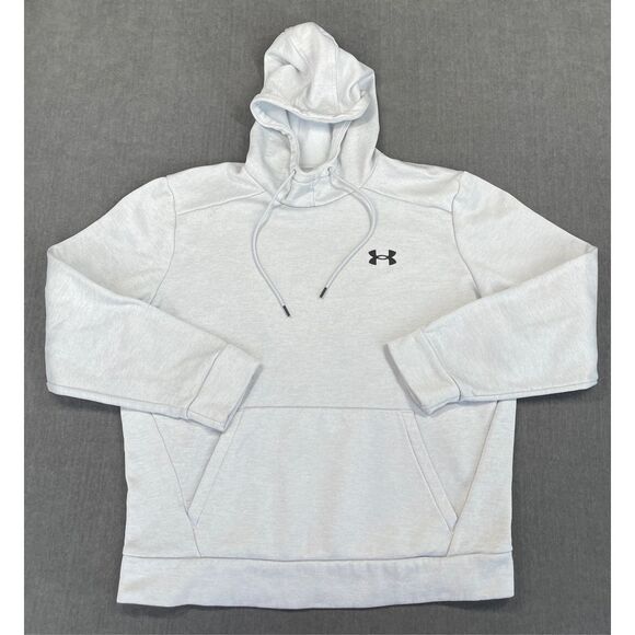 Under Armour Hoodie Sweatshirt Men L Gray Pullover Athletic Athleisure‎ Casual - Picture 1 of 9